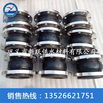 91入口特種（zhǒng）耐海水橡膠接頭用在（zài）浙江寧波海水處理工程