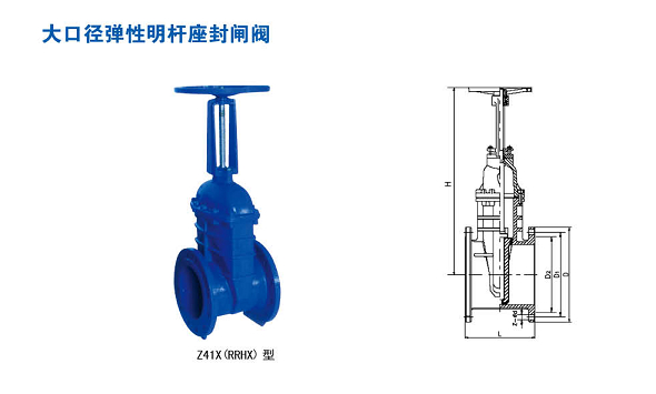 Z41X(RRHX)型大口徑彈性明杆（gǎn）座封閘閥